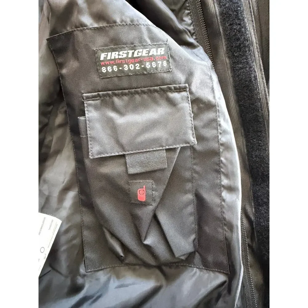 Firstgear Mesh-Tex Black Motorcycle Riding Jacket Removable Liner Men’s Medium